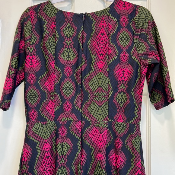 Jude Connally Monique Colorful Snake Pattern Dress sz.M - Picture 8 of 10
